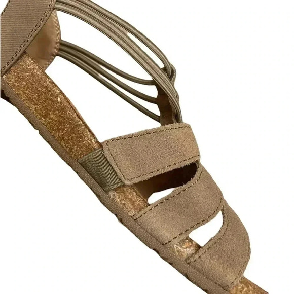 Earth Origins Suede Sling Back Laney Sedona Brown Womens Sandals size 8 Wide - Picture 5 of 14